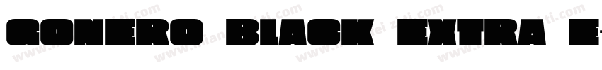 Gonero Black Extra E字体转换